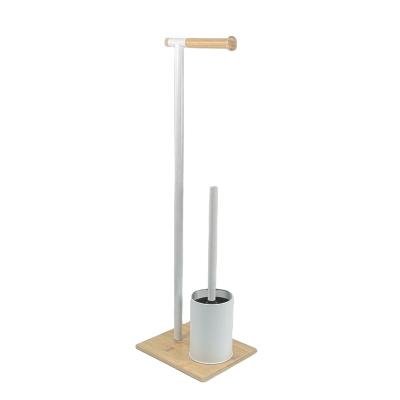 China Modern powder coating paper holder with toilet brush for sale