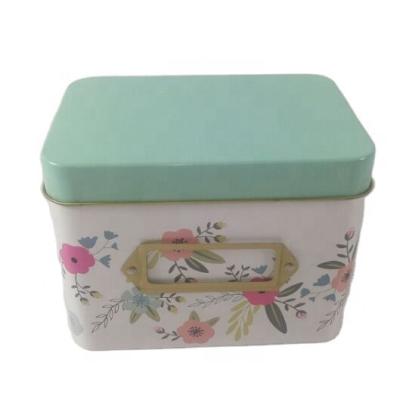 China Healthy square metal tea tinbox tea tin cans for sale