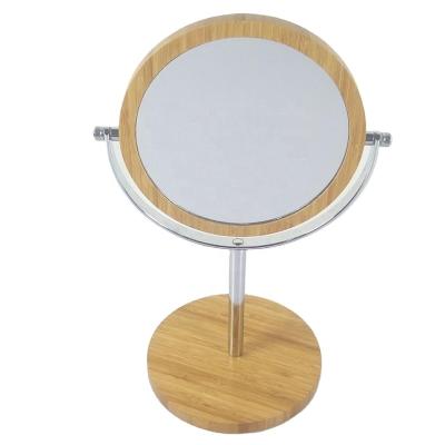 China Double Mirror Minimalist Desk Side Wooden Mirror for sale