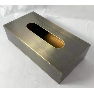 China Stainless Steel Kitchen Plated Napkin Holder Tissue Box For Home Hotel Restaurant for sale