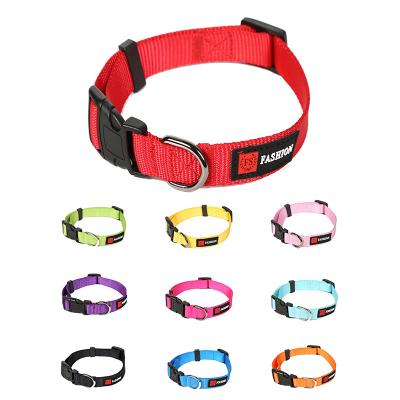 China China Manufacturer New Pet Product Supplies Custom Comfortable Nylon Dog Collar With D Clip On Amazon Hot Sale for sale