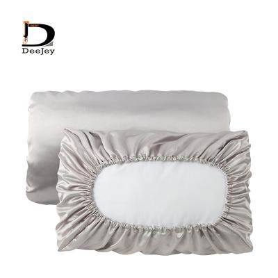 China New Design Hot Sale Anti-Static Satin Silk Soft Pillowcase Reversible Double Layer Pillowcase Bulk Sale Customize Silk Pillowcase for sale