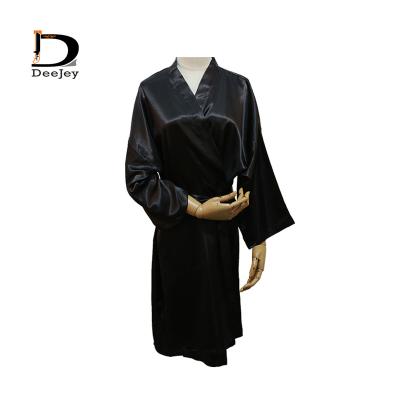 China Custom Logo Knee Length Silk Bridesmaid Manufactery Satin Long Dresses Women Thermal Maxi Dress Hair Salon Customer Made Long Gowns for sale