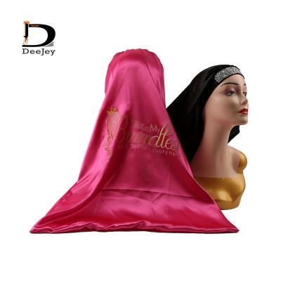 China Barred Customize Long Satin Hair Cowl With Wholesale Custom Designer Long Rhinestone Rhinestone Bling Cowl Bonnets for sale