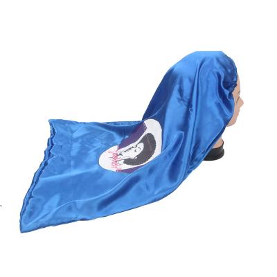 China Wholesale Reusable Silk Long Striped Hair Hood With Custom Logo Band Large Hair Long Satin Hood for sale