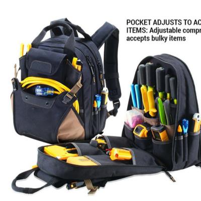 China Polyester Carpenter Tool Backpack And Padded Compartment Backpack Tool Bag for sale