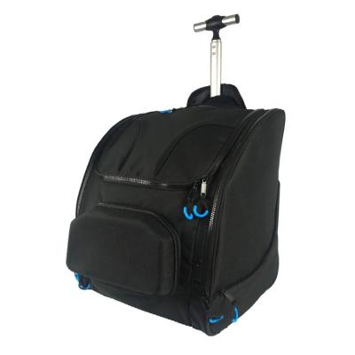 China quality Ski Boot Bag Backpack with Wheels, 600D PVC+1680D Premium Size Rolling Travel Backpack for sale