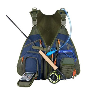 China Outdoor Shop Fishing Tackle Fly Fishing Vest Backpack Sling Pack With Water Bladder for sale