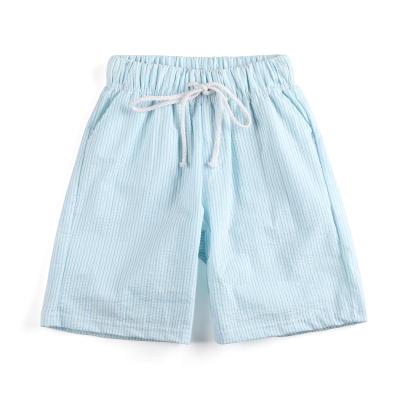 China Wholesale QUICK DRY Casual High Waist Mesh Shorts Summer Cotton Seersucker Baby Boy Custom Drawstring Shorts for sale