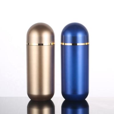 China Medicine IN STOCK Vitamins Bottles 60cc Plastic Plating Bullet Shape Supplement Pill Dispenser with Caps Hold Small Medium Medicatio for sale