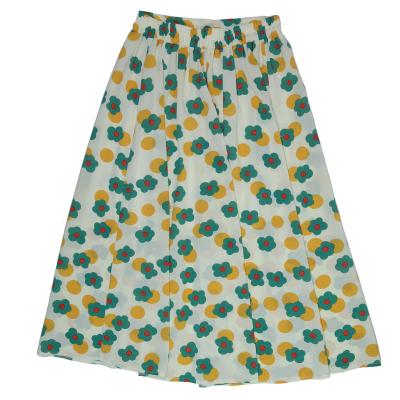 China High Waist Long Pleated Skirt Female Printed Slim Floral Skirt High Waisted Breathable Summer Chiffon Skirt for sale