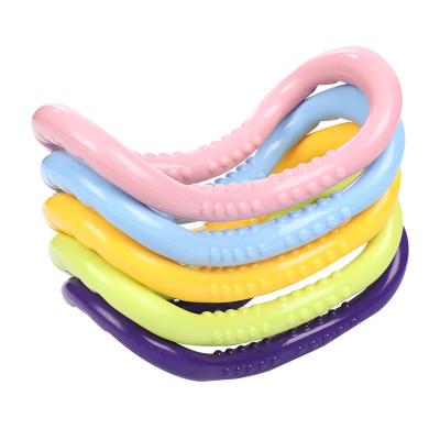 China Durable Gym Fitness Stretch Ring Colorful PP Material Yoga Pilates Magic Ring for sale