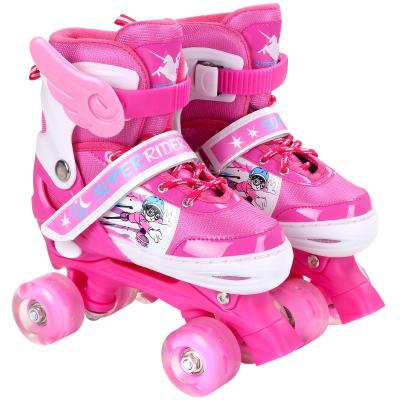 China Teens and kids 2021 hot wholesale PU rollers adjustable sizes quad roller skates shoes for sale