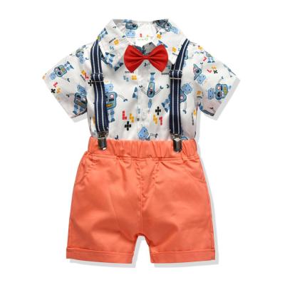 China Summer Kids Casual Boy Clothes 2PCS Suit Kids Gentleman Boy Outfits Baby Boy Sets Kids Clothing Sets for sale