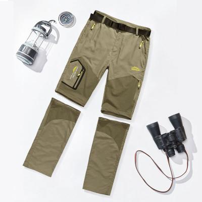 China Men's Outdoor Sports Waterproofing Nylon Anti-UV Rise Lightweight Detachable Shorts Breathable Cargo Cargo Pants for sale