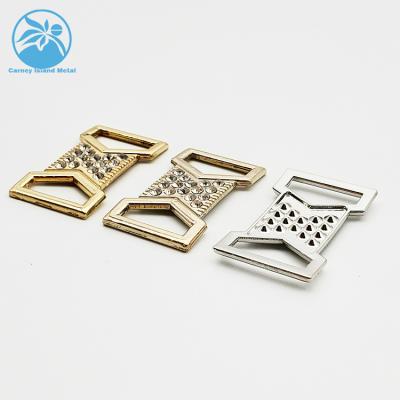 China Shoe Buckle Fashion Shoes Accessories Rhinestone Custom Metal Lapel Adjustable Shoe Buckle For Garment for sale