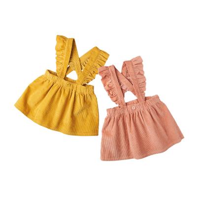 China Autumn Latest Style Kid Clothing Baby Corduroy Anti-Static Pinafore Dress Kids For Babies Winter Dress Design for sale