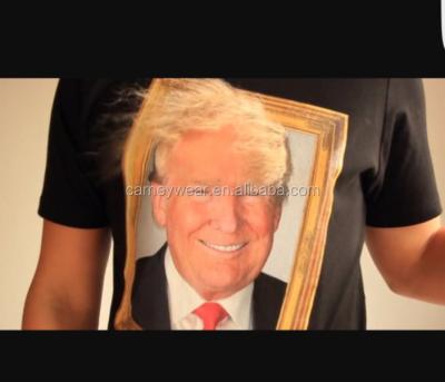 China Realistic Printing Dtg President Anti-pilling Hair Printing 3d T-shirt Donald Trump T-shirt for sale