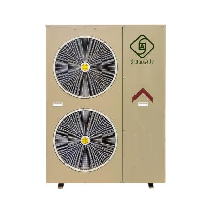 China Outdoor 220/380V New Europe Energy R32 R290 Air Heating Cooling Full DC Inverter Air to Water Heater Pump Water Heated Chiller for sale