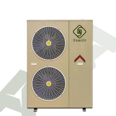 China Outdoor Energy Efficient 3PH Air To Water Air Source Hot Water Heater R32 Dc Inverter Heat Pump for sale