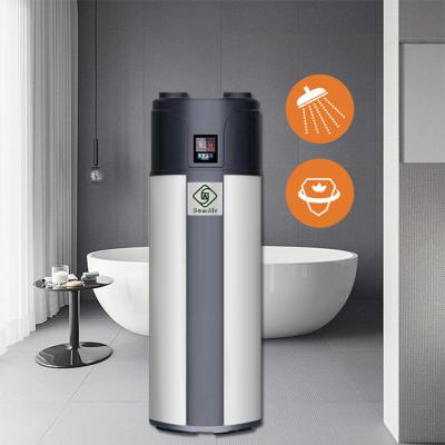 China Outdoor 300L Energy saving Domestic hot water tank house heating  All-in-one Machine air source Heat Pump solar Water Heater for sale