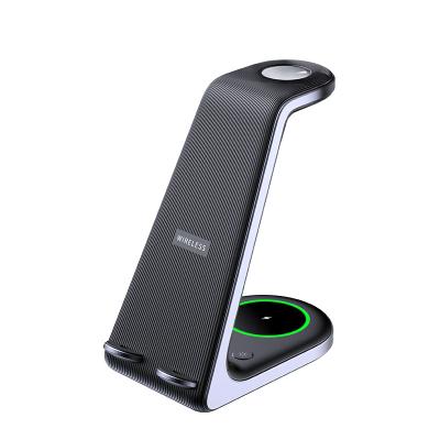 China Wholesale Smart Watch Phone Holder Wireless Charger 3 In 1 Holder 15W Fast Radio Charging For iPhone 12/13/14 for sale