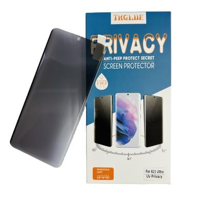 China High Quality Cell Phone UV Glass Screen Mobile Phone Privacy Protective Film S23ultra S22ultra S8plus s9plus for sale