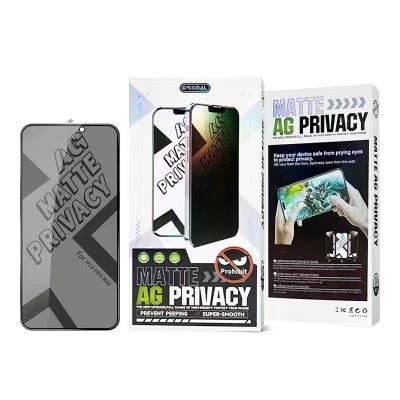 China Mobile Phone Anti-fingerprint AG Anti-Privacy Tempered Glass Matte Mobile Phone Protector For iPhone14 Pro Max Screen Protector for sale