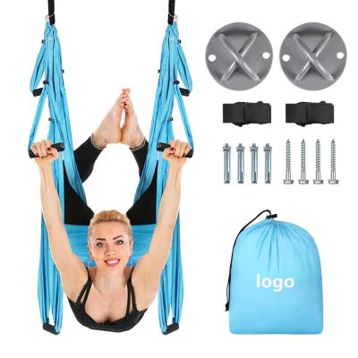 China Yoga Exercise Pilates Swing Fitness Nylon Aerial Hammock for Fitness Inversion Anti-Gravity Aerial Exercises for sale