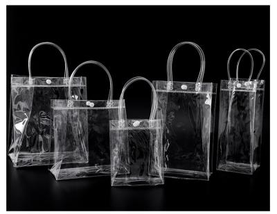 China Custom PVC Moisture Proof Transparent Handbag for sale