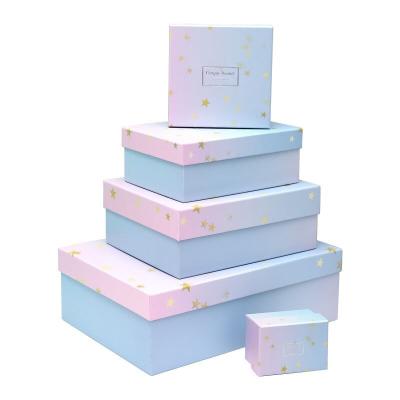 China Gradient Disposable Gift Box Rectangular Packaging Box Customized Creative Gift Box for sale