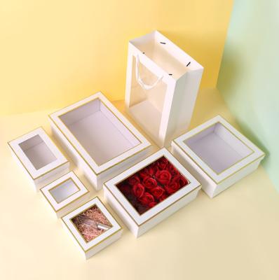 China Disposable Valentine's Day Window Box Birthday Festival Gift Box Square Lipstick Box for sale