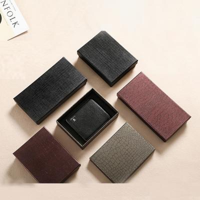 China Custom Rectangular Square Recyclable Belt Gift Box Wallet Packing Box With Cover Cardboard Storage Box for sale