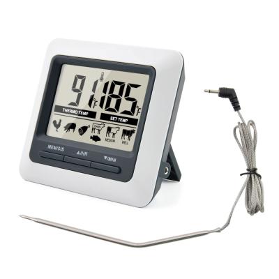 China OEM Programmable Wireless Stainless Steel Cooper Alerts Food Cooking Thermometer Digital Gray for sale