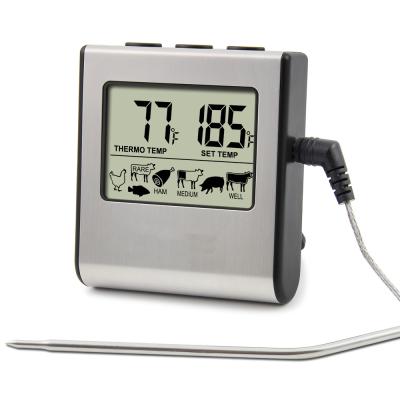 China High Accuracy Waterpoof Food Thermometer Digital Power Batteries Meat Thermometer With Probe for sale