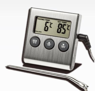 China Meat Oven Food Probe Stainless Steel Kitchen Food Grill Pizza Thermometer with Large LCD Display for sale