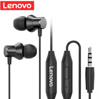 China Original Lenovo HF130 In-Ear Headphones With MIC Wired Neckband Earphone 9D Stereo Sound Low Latency Gaming Headset for sale