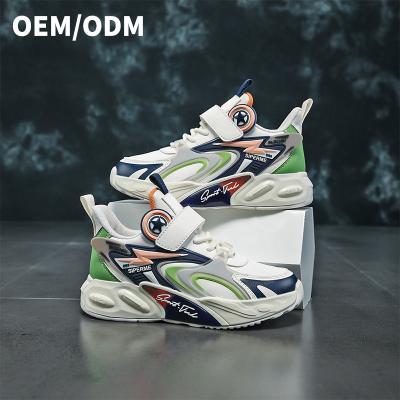 China Waterproof Factory direct price boys 2023 spring and autumn new leather waterproof soft-sole running shoes for children for sale