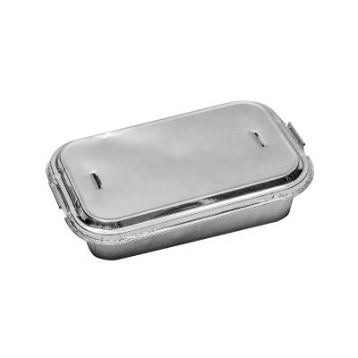 China Customized Logo Airline Aluminum Foil Container Casserole Carrier Aluminum Foil Casserole With Lid for sale