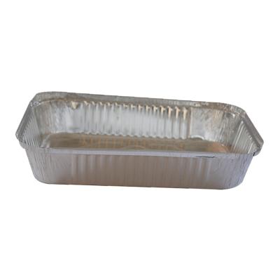 China Food Storing Aluminum Foil Disposable Rectangular Takeaway Container Airline Packaging Food Tray for sale