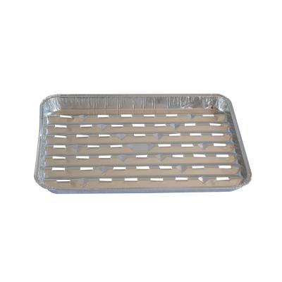 China Various Type Disposable Food Grill Aluminum Foil Corrosion Resistance Container for sale