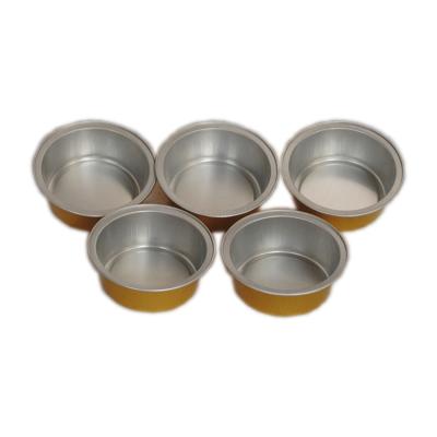 China 125ml exquisite foil mold cake tin aluminum pudding cup colorful caramel foil tissue bud baking box for sale