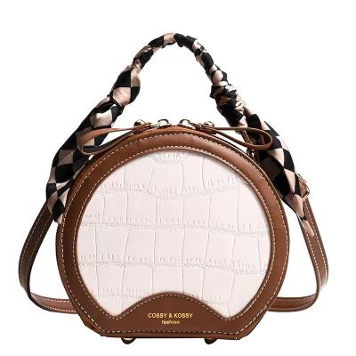 China Fashion The new stone pattern lady handbag fashionable lady texture single shoulder bag casual women cross small round bag for sale