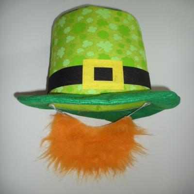 China Beard Green and St Patricks Day Irish Top Hat Picture Hat and Leprechaun Accessories for sale