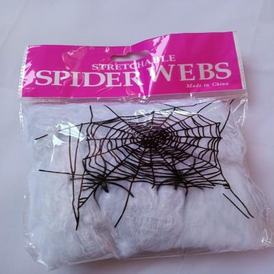 China POLYESTER Halloween Cobweb Halloween Decor Cobwebs Large Outdoor Scary Spider Webbing Decoration for sale