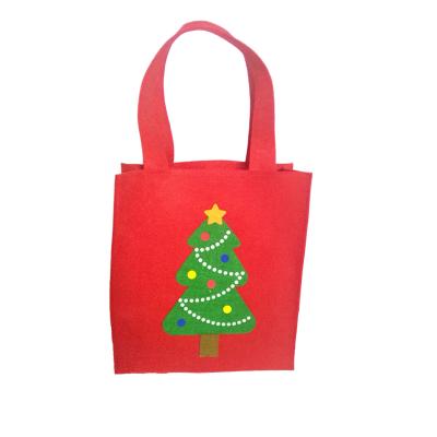 China Good Quality Decorative Various Patterns Felt Santa Gift Bags For Christmas Home Decoration for sale