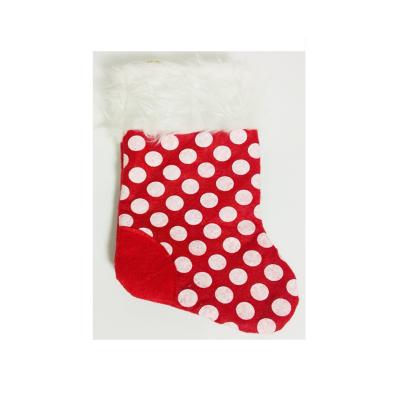 China 3D Christmas red felt stocking with doll for wall decoration for sale