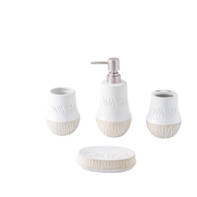 China New 2022 Ins Style Ceramic Simple Viable Handmade High Quality Home Soap Dish Bathroom Accessory Set Hotel for sale