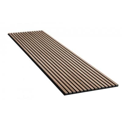 China Highly Effective Sound Absorption High Quality custom polyester fiber decorative slatted Wooden Slat Acoustic Panel for living room Soundproofing for sale