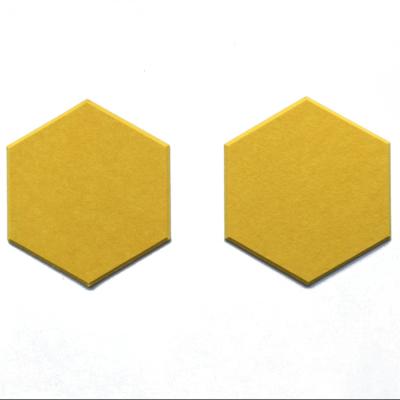 China Light weight and easy install Hexagon Polyester Fiber Decorative Environmental Protection Material flame retardant sound absorption Acoustic Panel for sale